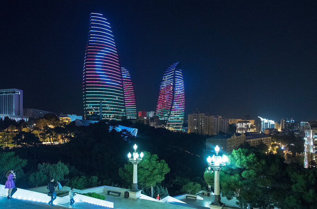 Flame Towers, Baku, Aserbaidschan, Südkaukasus