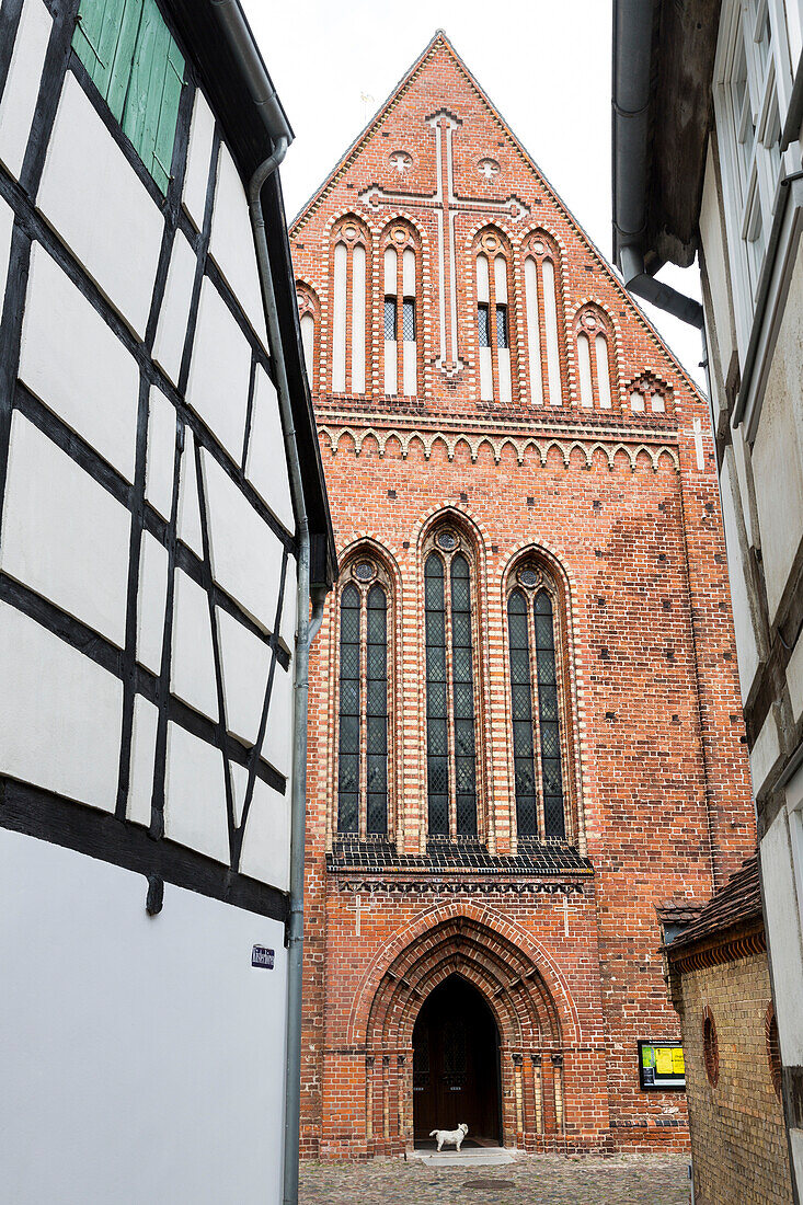 cathedral of Güstrow, entrance, front gate, Mecklenburg lakes, Mecklenburg lake district, Güstrow, Mecklenburg-West Pomerania, Germany, Europe