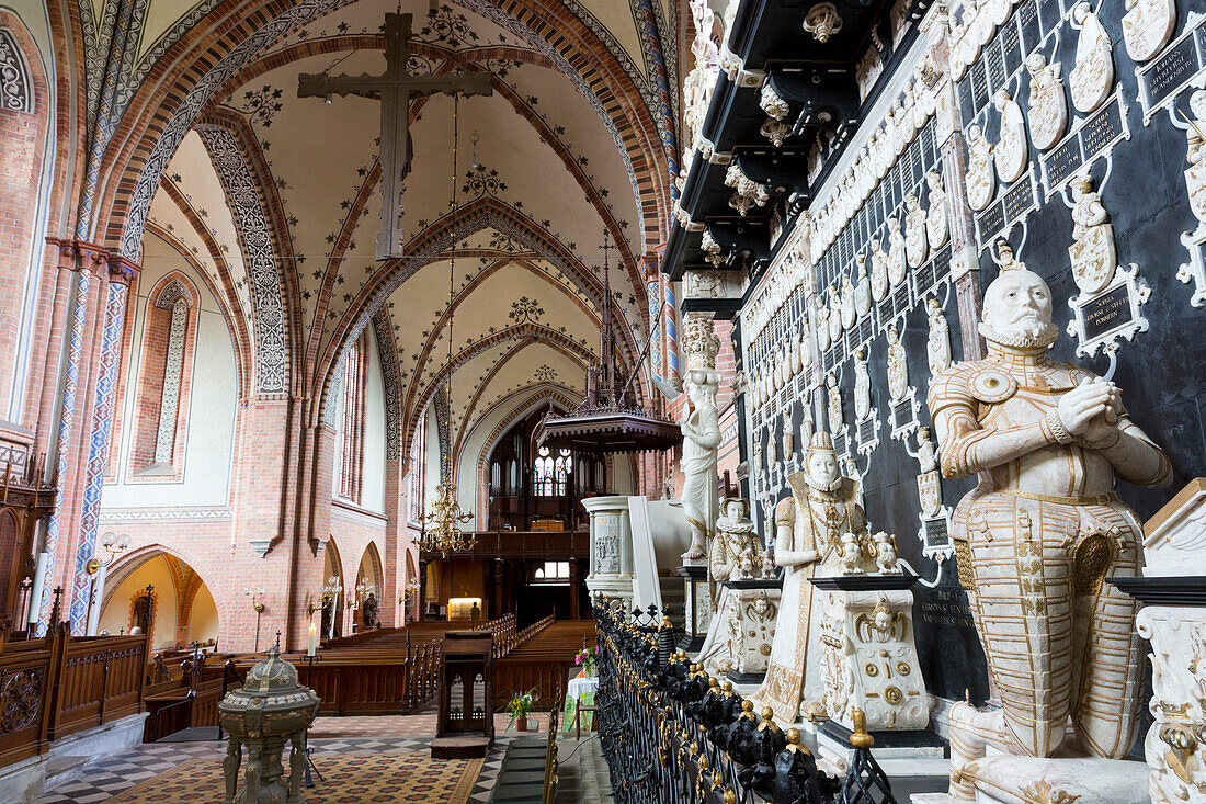 cathedral of Güstrow, inside, Mecklenburg lakes, Mecklenburg lake district, Güstrow, Mecklenburg-West Pomerania, Germany, Europe