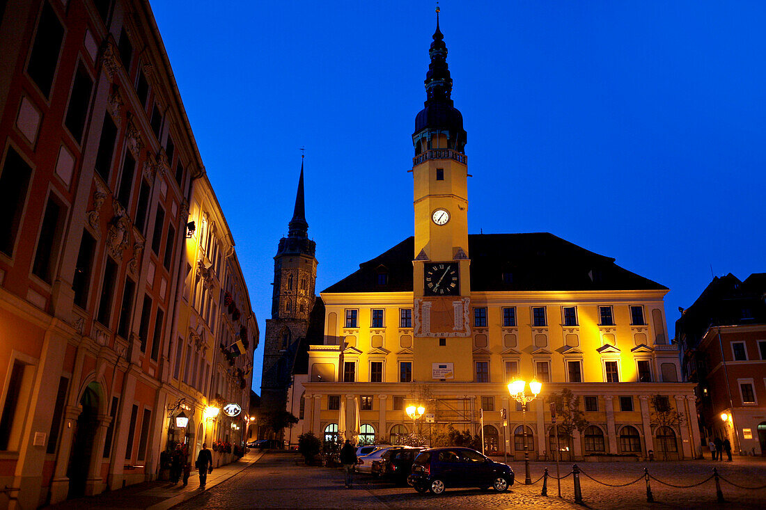 Stadt Bautzen am Hauptmarkt, Bautzen, Sachsen, Deutschland