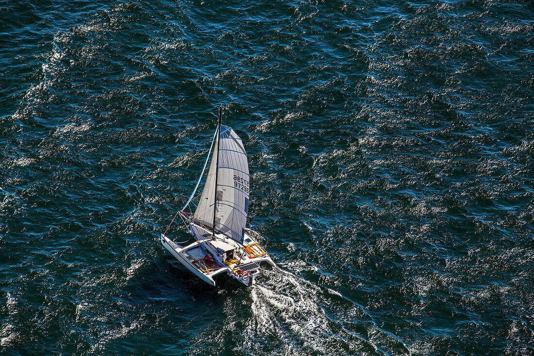 A Sailboat On The Coast Of Vancouver Island, Canada