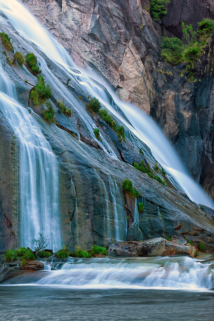Cascada De Ezaro Waterfall In A Coruna, Spain