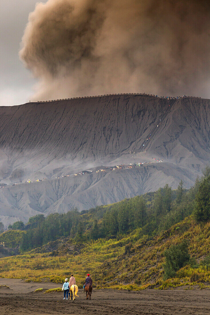 Horse Riders Near Mount Bromo, Java, Indonesia