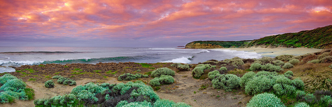 Panoramic View Of A Bells Beach In Victoria, Australia