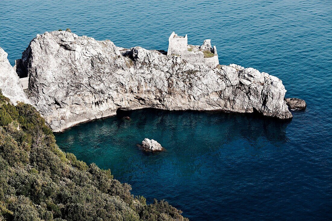 Italy, Campania, Salerno district, Amalfitan coast , Capo d'orso,  Saracenic Tower