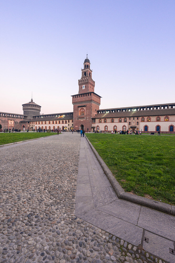 Mailand, Lombardei, Italien, Das Castello Sforzesco