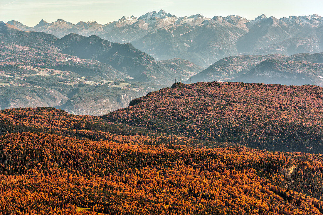 Italy, Trentino Alto Adige, Penegal Mount view from Luco peak