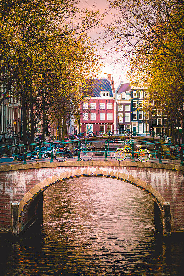 Canal Crossroads At Keizersgracht, Amsterdam, Netherlands