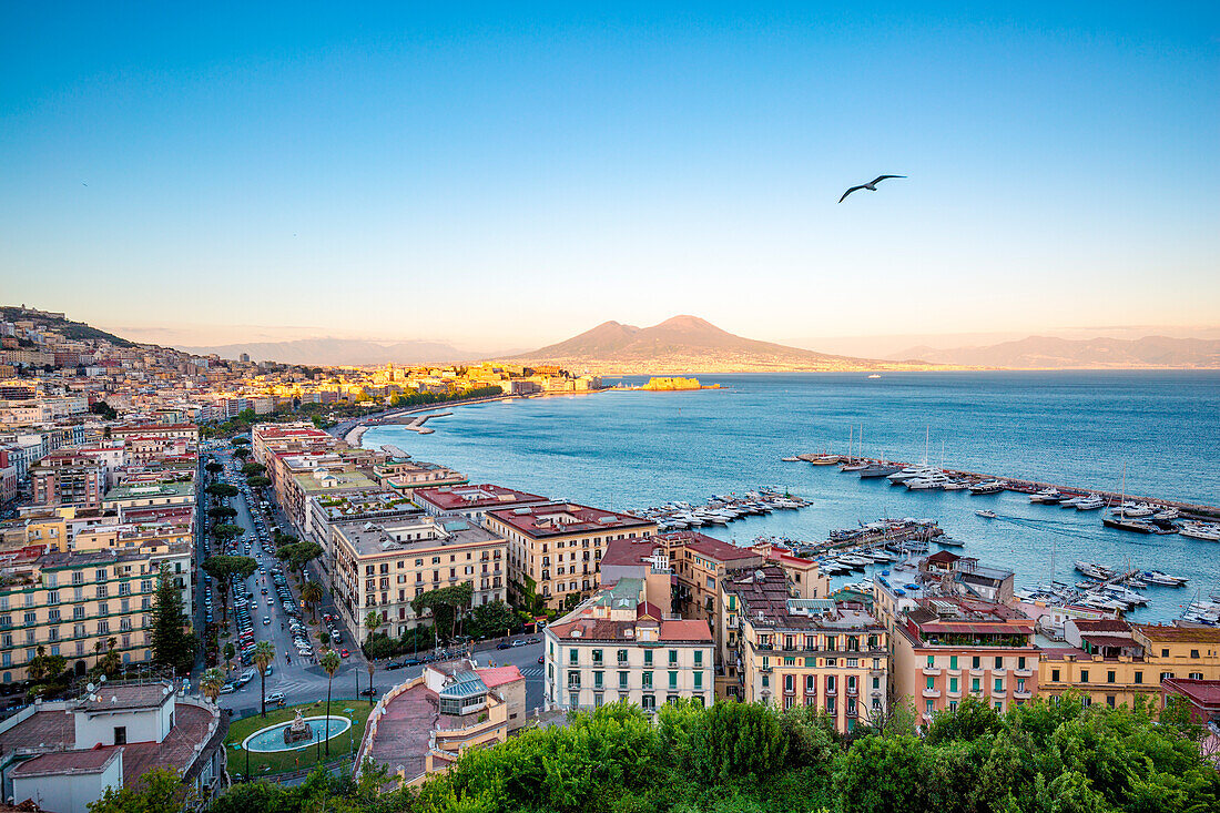 Naples from Posillipo, Campania, Italy