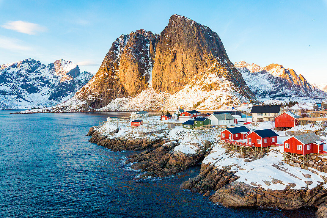 Hamnoy, Lofoten islands, Norway,  winter view in a sunny day