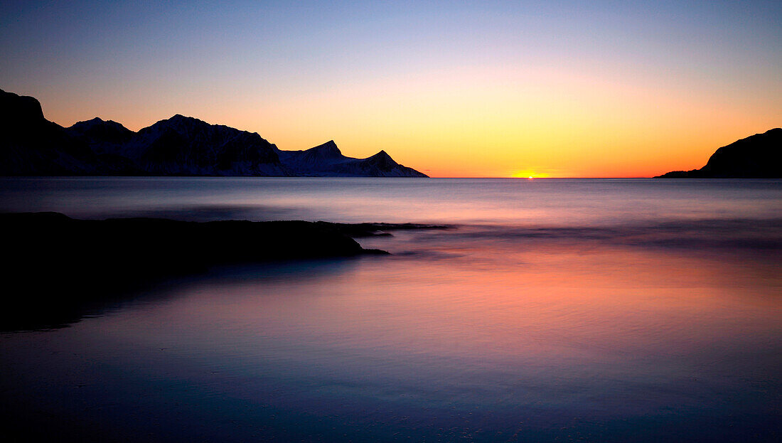 Haukland Strand, Lofoten Inseln, Norwegen