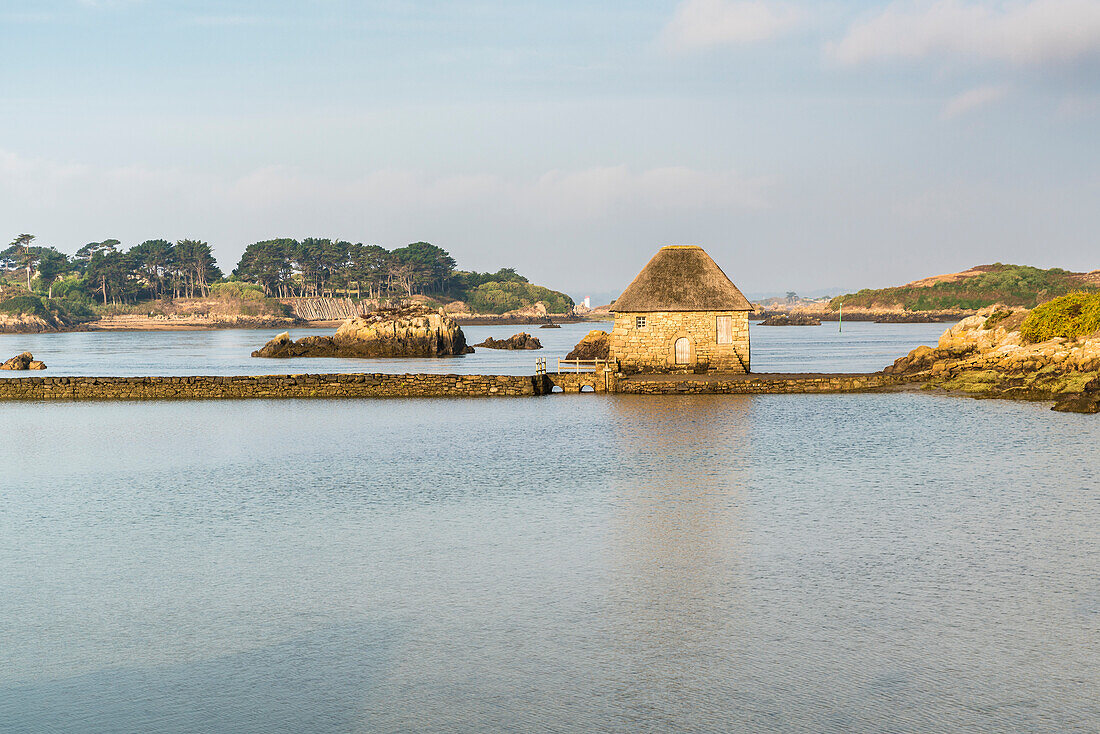 Tide mill on Bréhat island, Côtes-d'Armor, Brittany, France