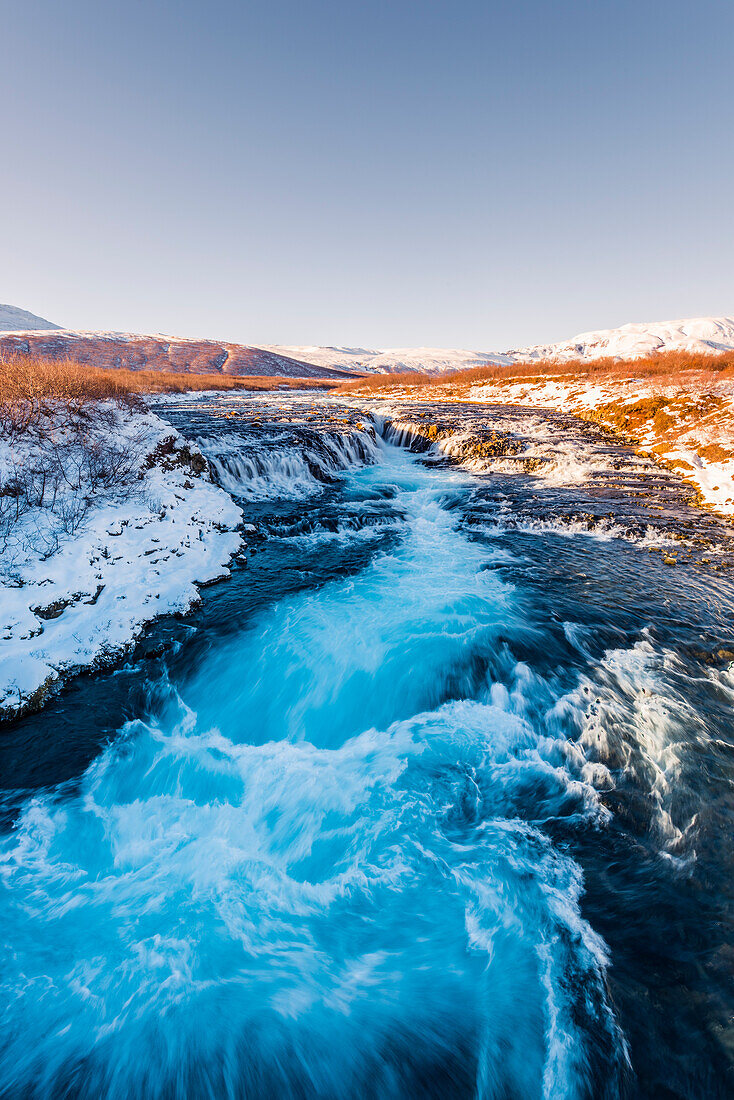 Bruarfoss Wasserfall, Brekkuskógur, Island