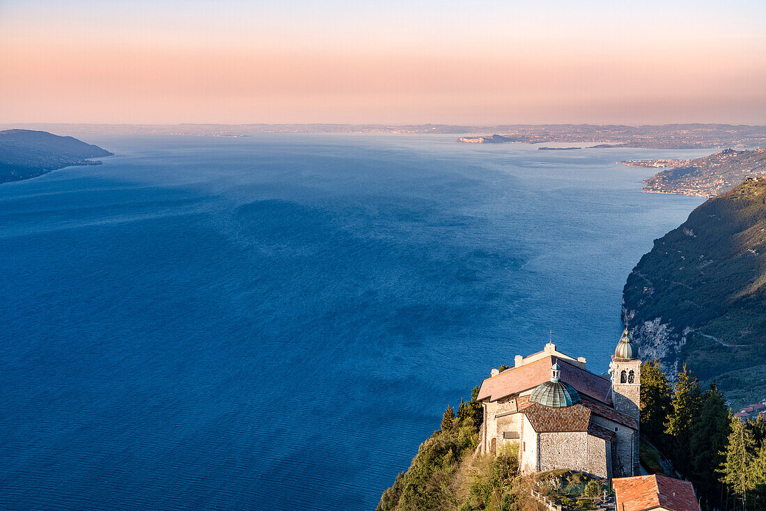 Tignale, Lake Garda, Brescia province, Lombardy, Italy,  The Montecastello Sanctuary