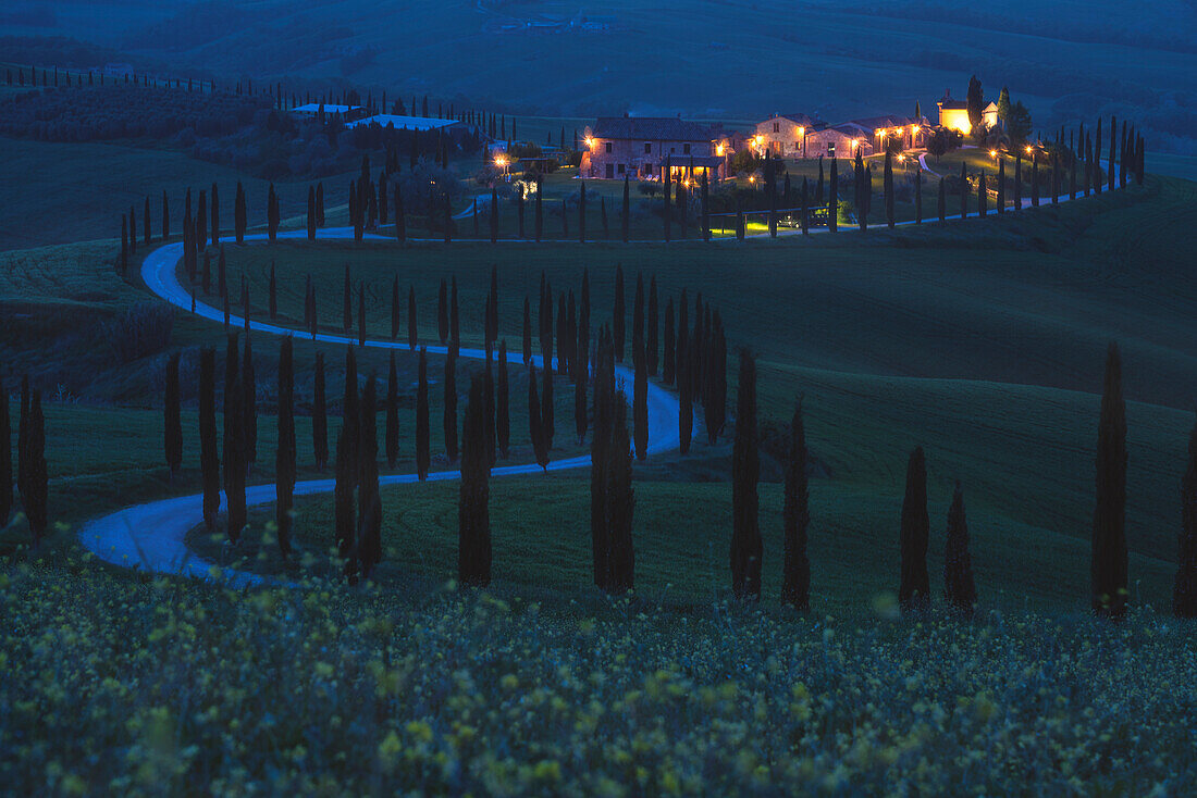 Baccoleno farmhouse, Siena province, Tuscany region, Italy, Europe