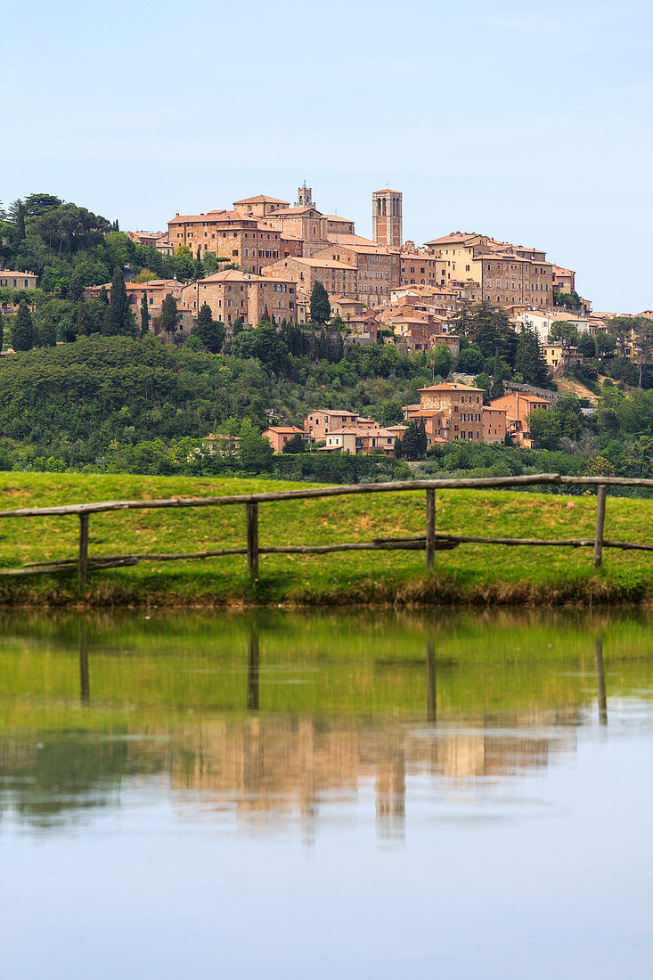 Italy, Tuscany, the village of Montepulciano on the hills tuscany, provence of Siena