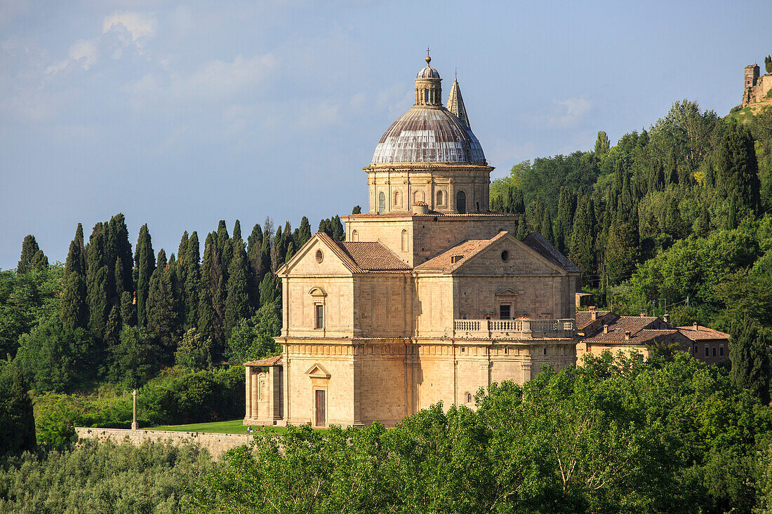 Italien, Toskana, das Dorf Montepulciano auf den Hügeln Toskana, Provence von Siena