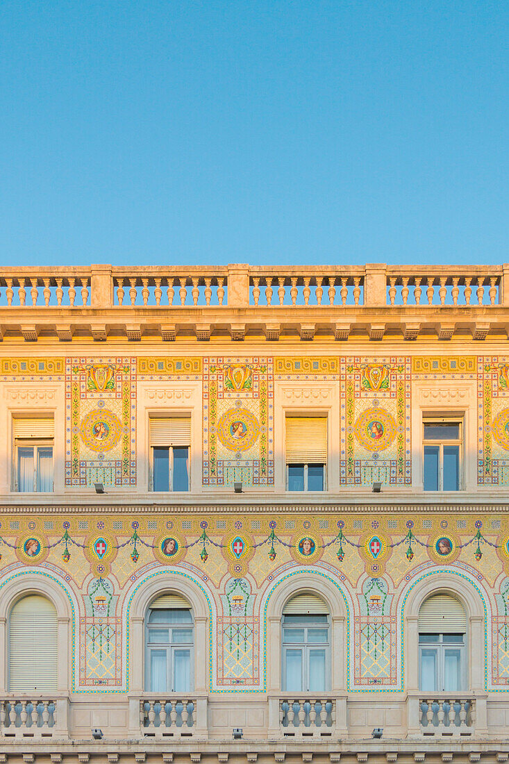 Neoclassic building in Trieste, Trieste city, Trieste Province, Friuli Venezia Giulia district, Italy, Europe