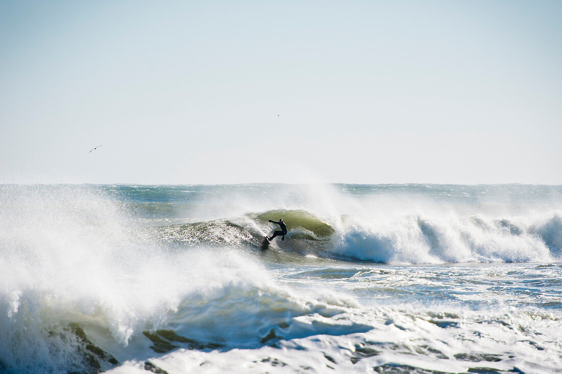 Winter Surfing In Narragansett, Rhode Island