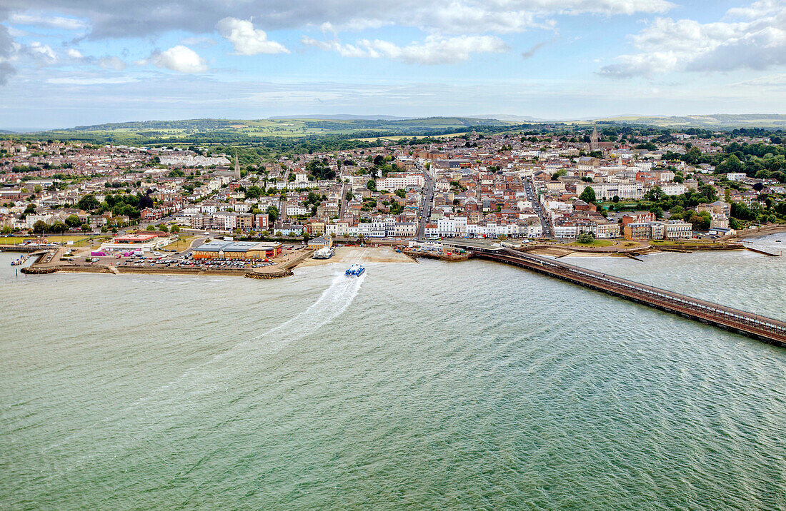 Aerial View Of The Solent, Isle Of Wight, England, United Kingdom, Europe