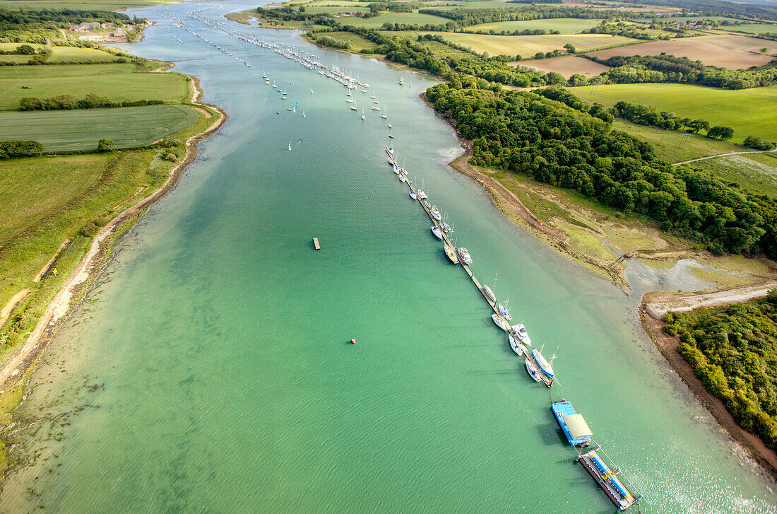 The River Medina In Isle Of Wight, England, United Kingdom, Europe