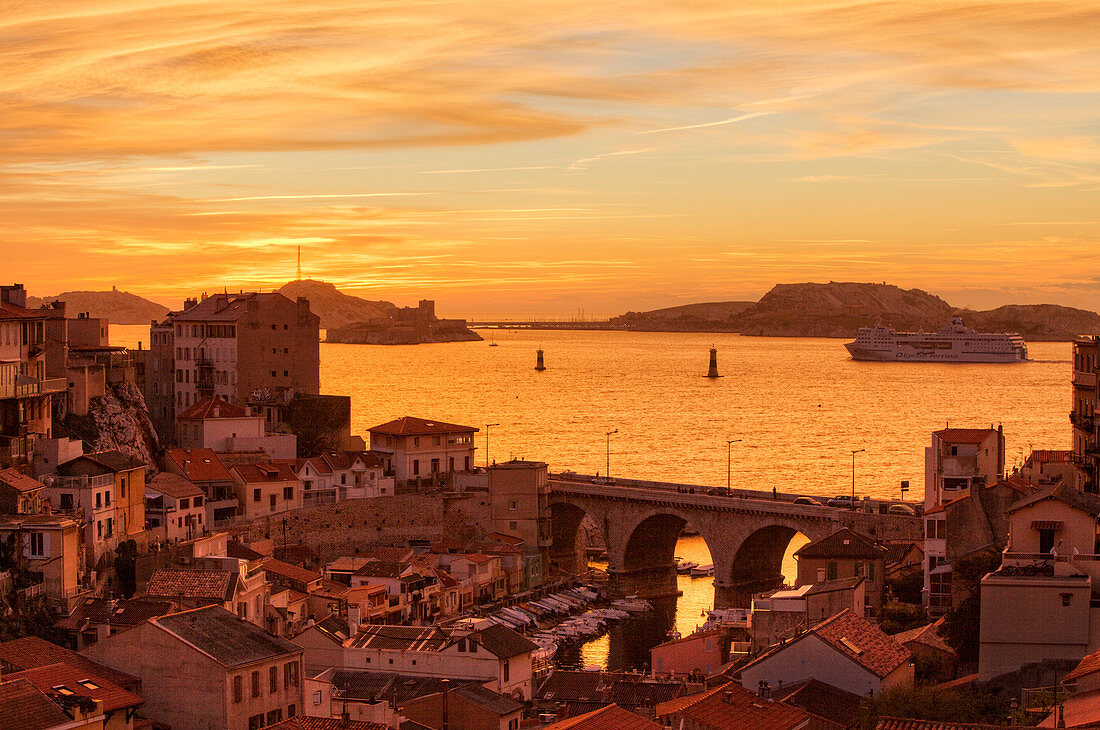 High Angle View Of The Vallon Des Auffes Beach In Marseille, France