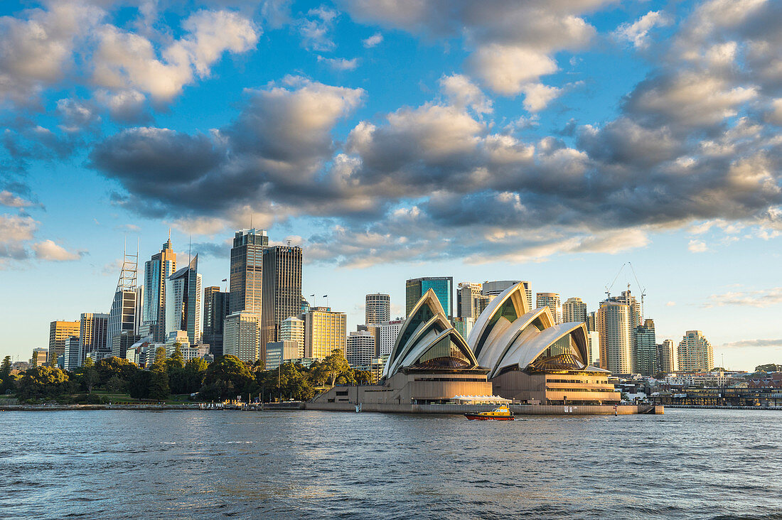 The skyline of Sydney at sunset, New South Wales, Australia, Pacific