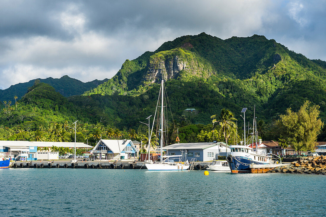 Fishing harbour of Avarua, capital of Rarotonga, Rartonga and the Cook Islands, South Pacific, Pacific