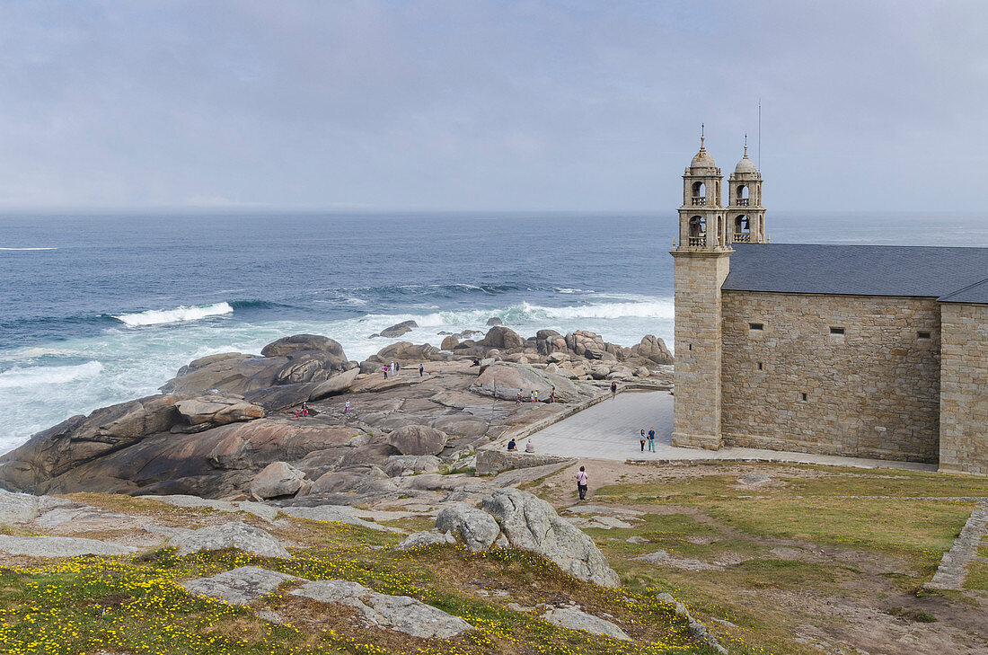 Nosa Senora da Barca (Our Lady of the Boat) Church in Muxia, A Coruna, Galicia, Spain, Europe