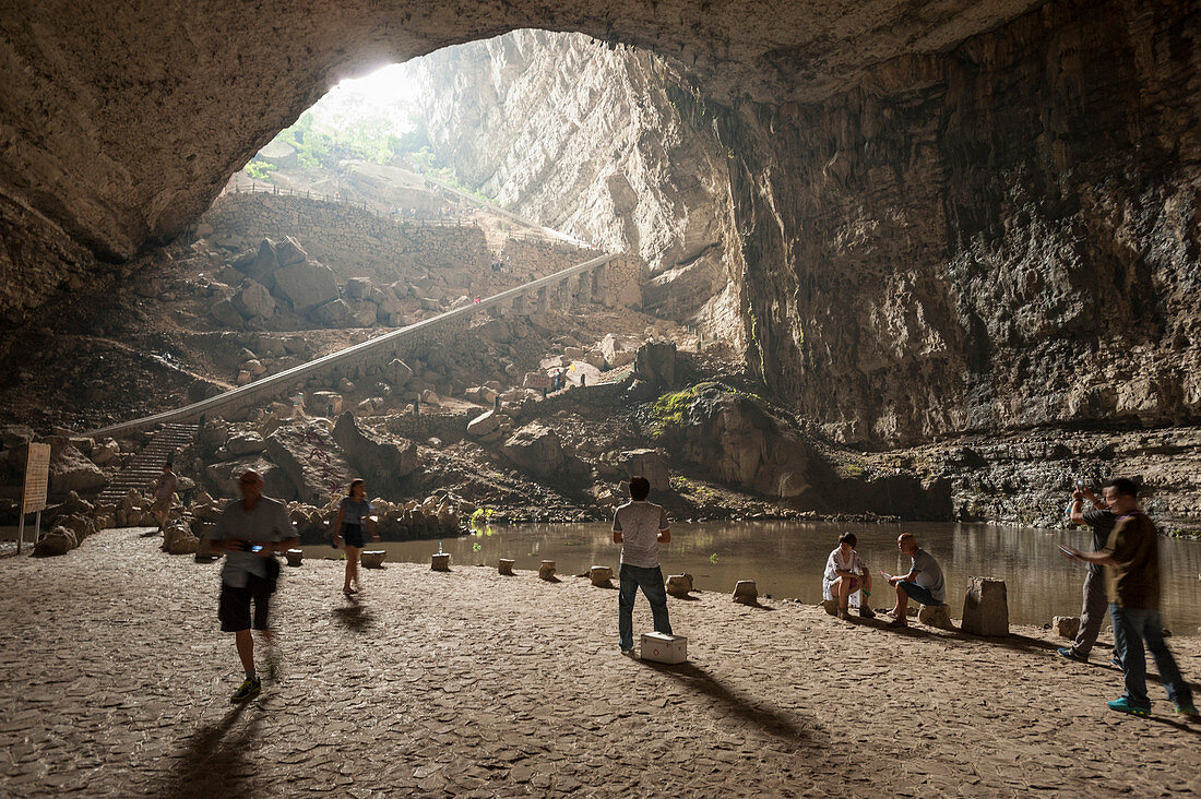 Karst Cave at Xinwen Stone Sea Global Geo Park, Sichuan Province, China, Asia