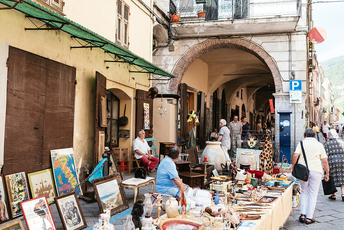 Flea Market, Pieve di Teco, Liguria, Italy, Europe