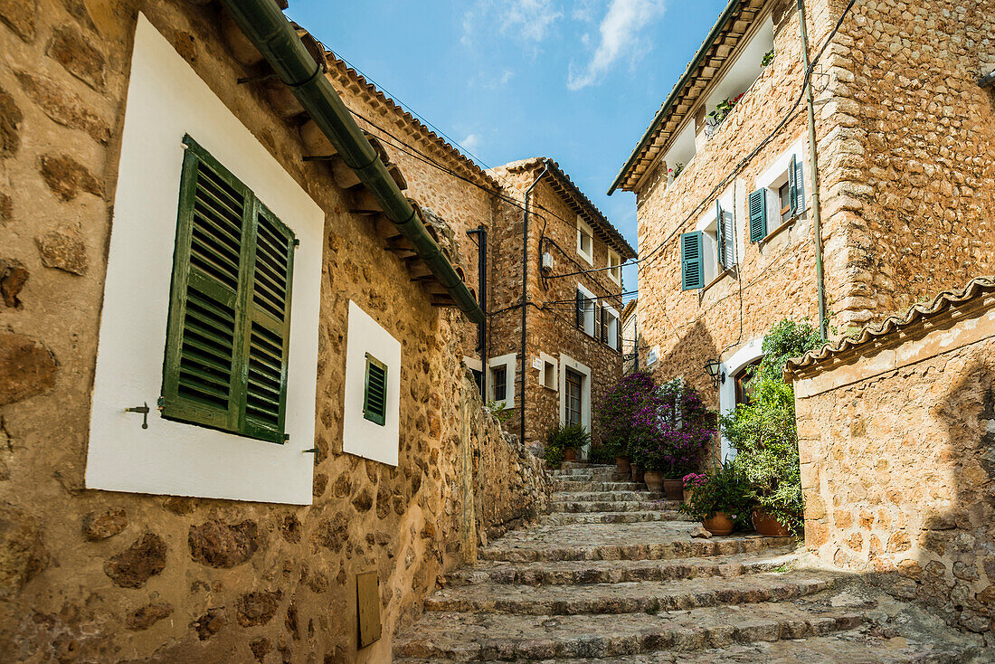 Fornalutx, Serra de Tramuntana, Mallorca, Balearen, Spanien