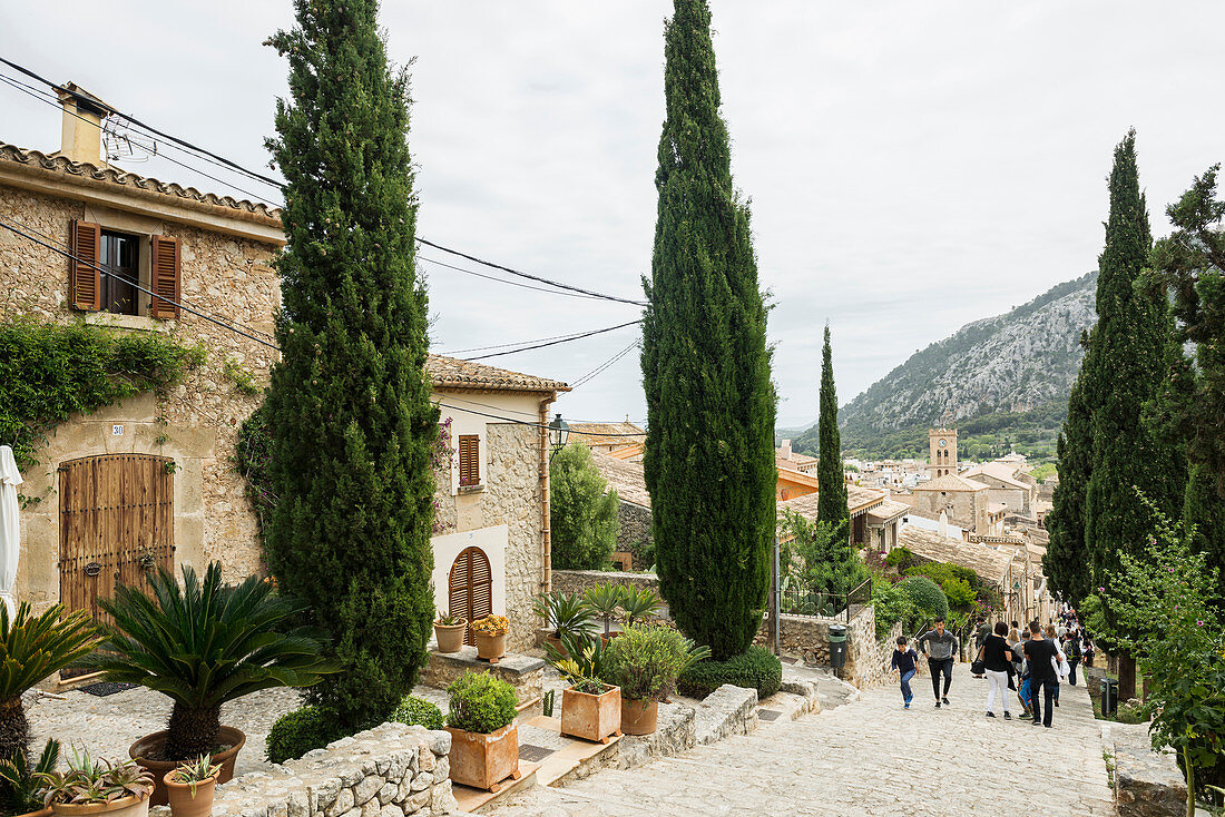 Treppe zum Kalvarienberg, Pollença, Mallorca, Balearen, Spanien