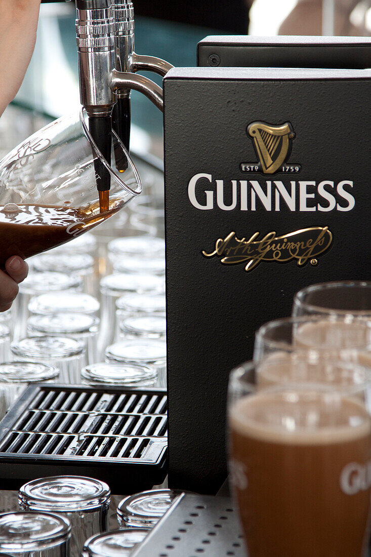 A Guinness pint being poured at the Guinness Storehouse, Ireland