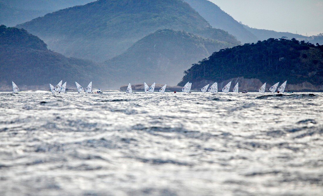 Rio de Janeiro Olympic Test Event - F?®d?®ration Fran?ºaise de Voile. 2015 Aquece Laser Radial, DeKerangat.