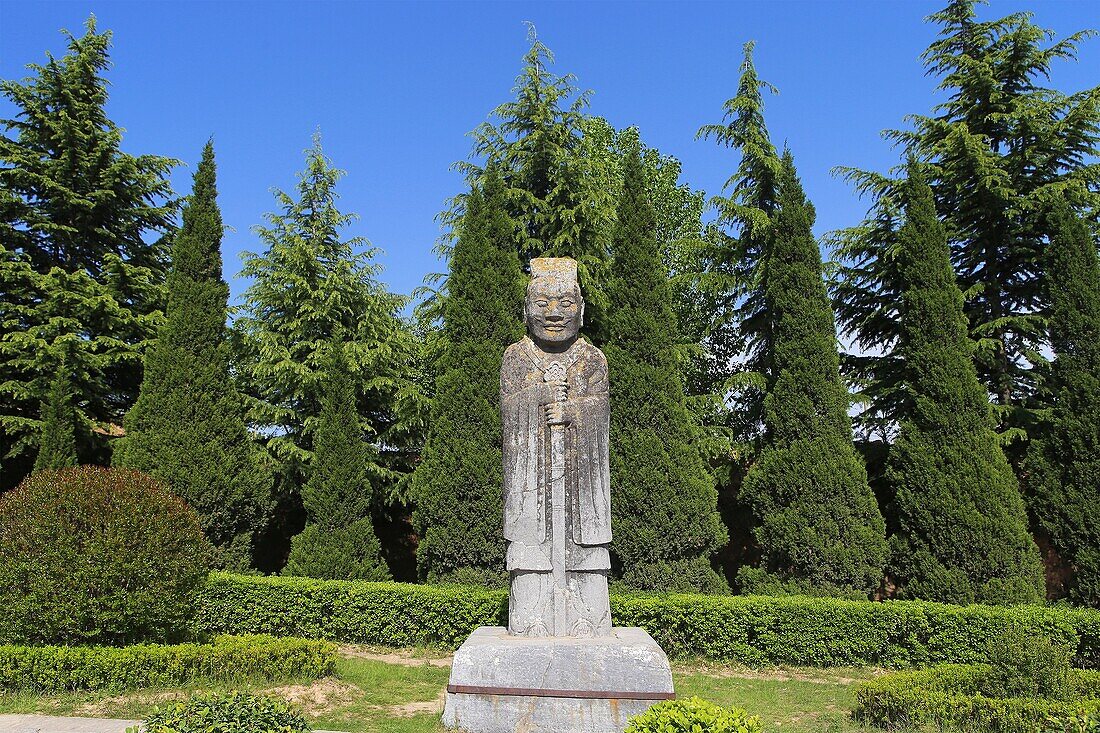 Qianling, Tang dynasty tomb, 7th century, near Xian, China