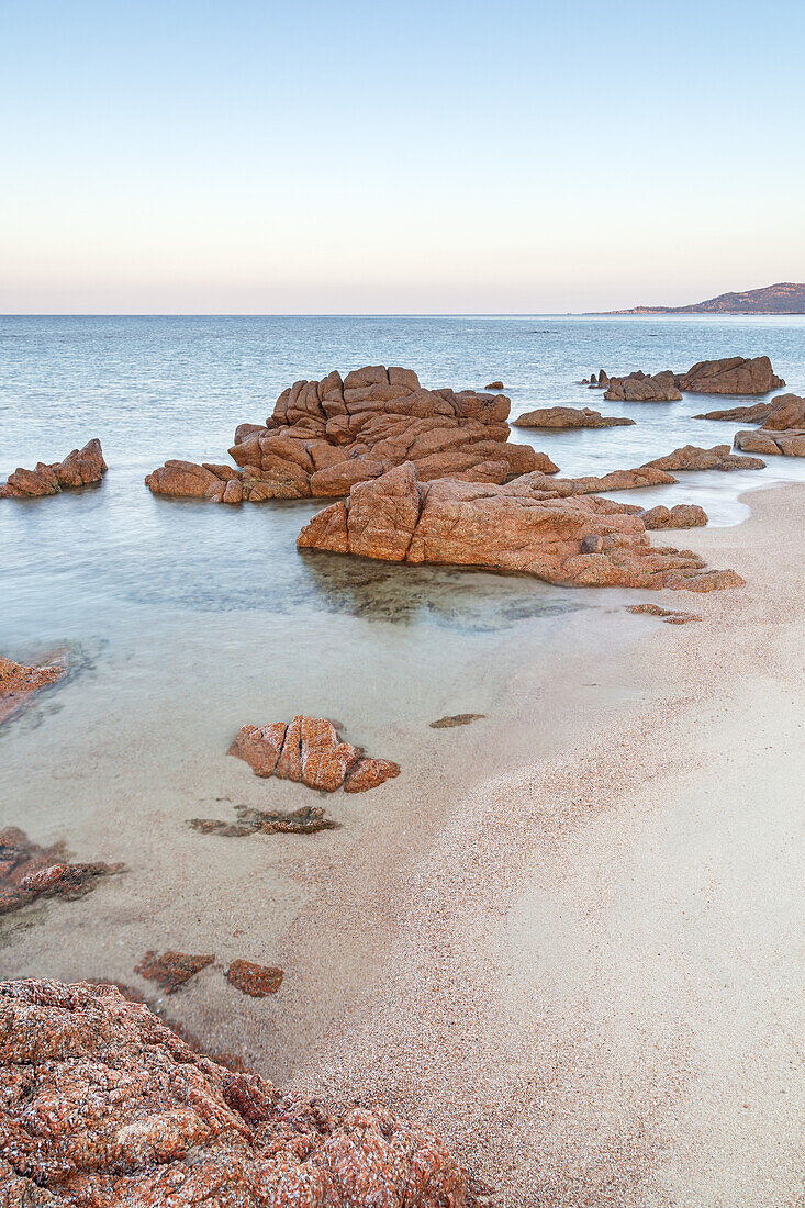 Beach in the bay of Tizzano, South Corsica, Corsica, Southern France, France, Southern Europe, Europe