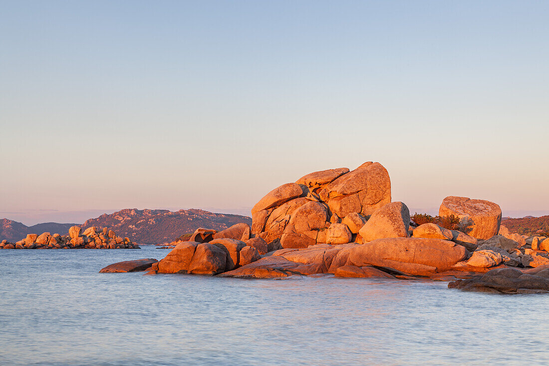 Punta di Colombara zwischen Strand Plage de Palombaggia und Plage de Tamaricciu, Porto-Vecchio, Südkorsika, Korsika, Südfrankreich, Frankreich, Südeuropa, Europa