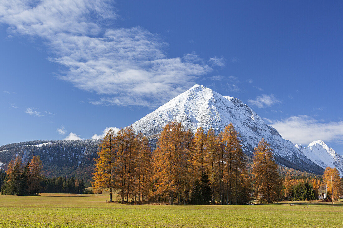 Hohe Munde (2.662 m) der Mieminger Kette, Leutasch, Nordtirol, Tirol, Österreich, Europa