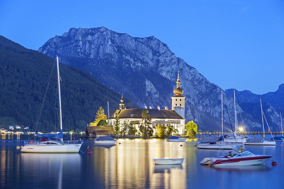 Castle Ort in lake Traunsee in Gmunden, Salzkammergut, Upper Austria, Austria, Europe