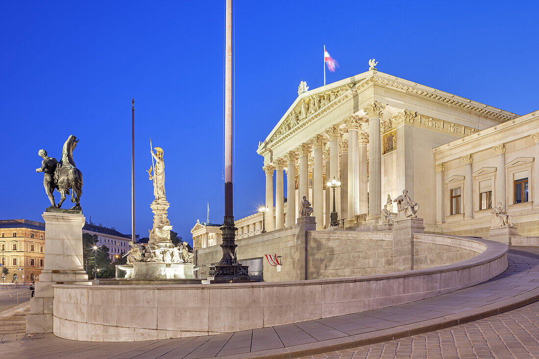 Building of the parliament in the historic old town of Vienna, Eastern Austria, Austria, Europe