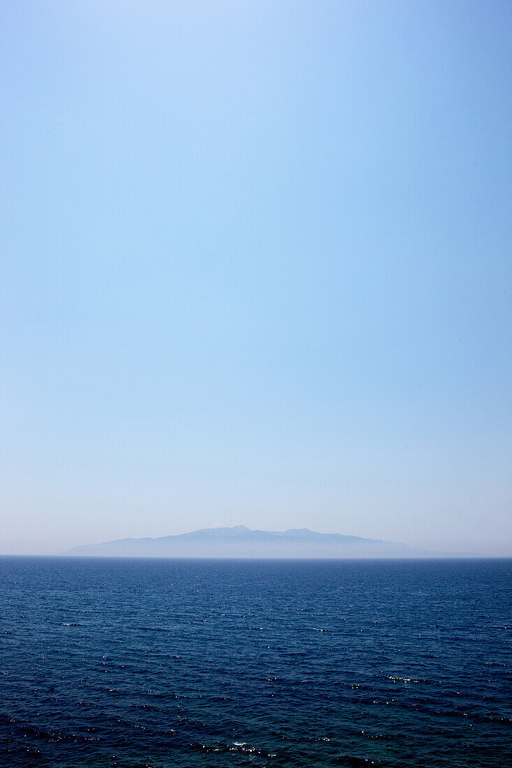 Corfu seen from the Albanian coast, Dhermi, Albanian Riviera, Albania