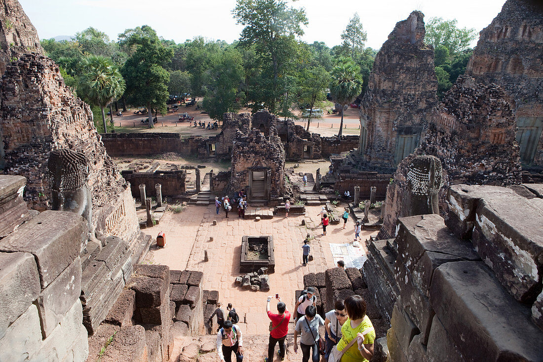 Blick von der Spitze des Ta Keo Tempel, Angkor Wat, Sieam Reap, Kambodscha