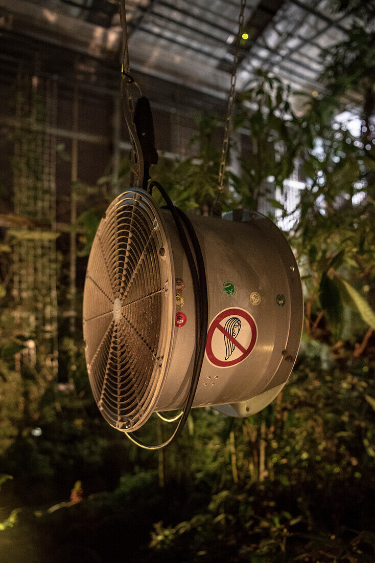 Ventilator im Botanischen Garten, Ulm an der Donau, Baden-Württemberg, Deutschland