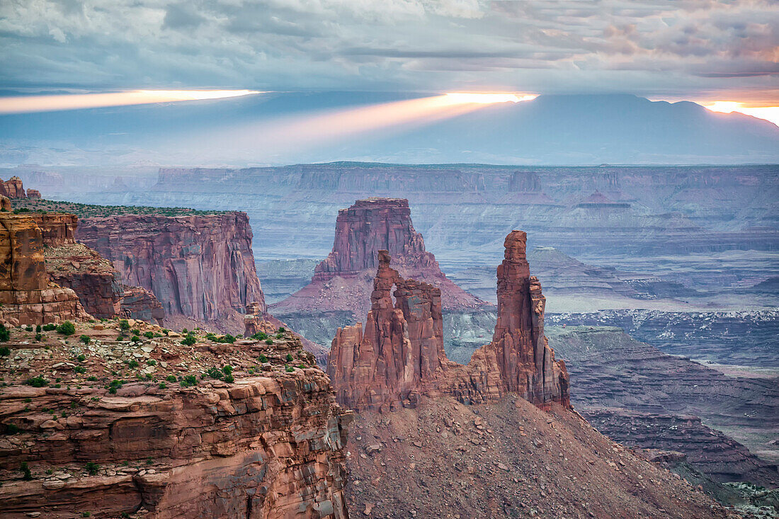 Cloudy sunrise in Canyonlands National Park, Moab, Utah, United States of America, North America