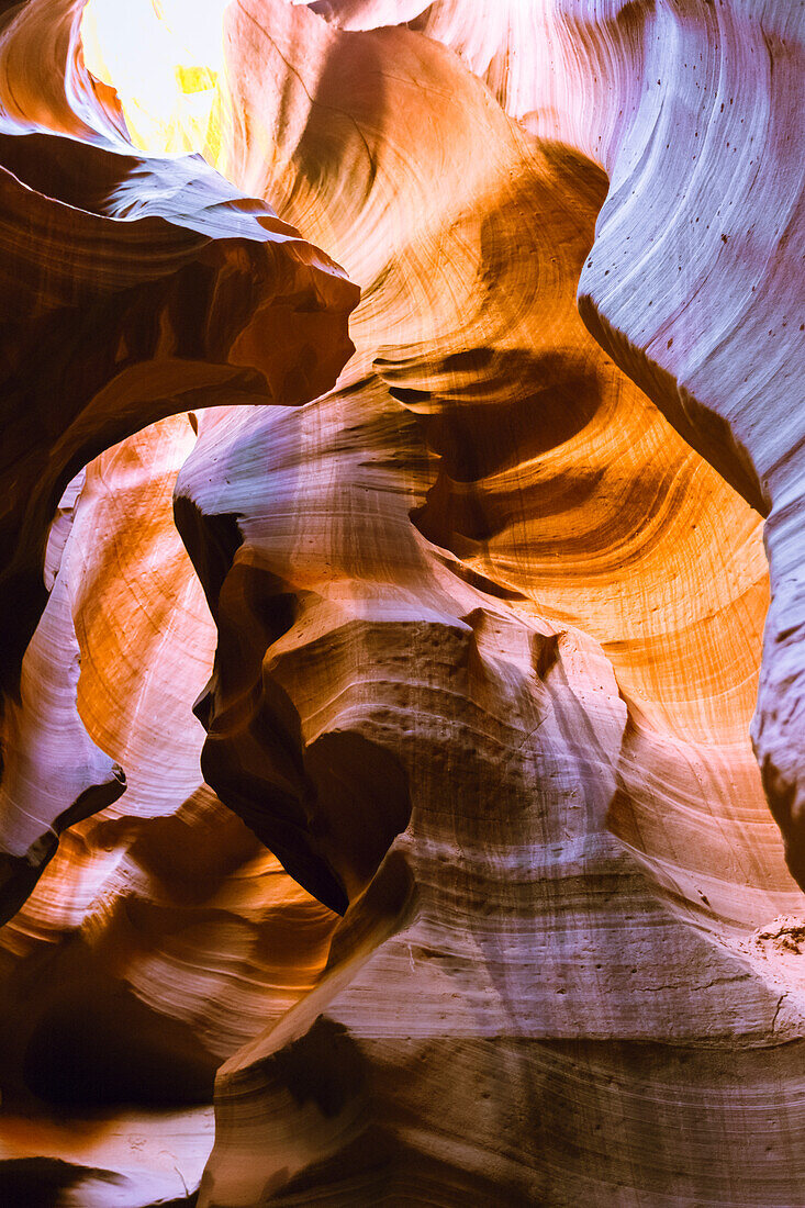 Lights and shadows in Upper Antelope Canyon, Navajo Tribal Park, Arizona, United States of America, North America