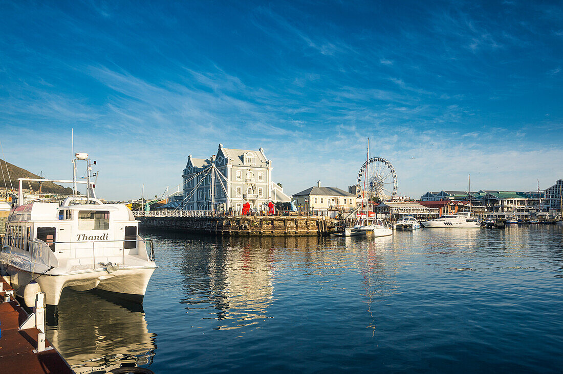 Victoria und Alfred Waterfront bei Sonnenaufgang, Kapstadt, Südafrika, Afrika