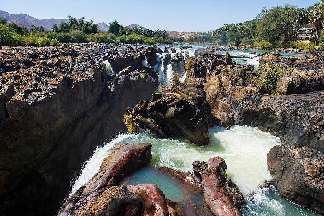 Epupa-Fälle am Kunene-Fluss an der Grenze zwischen Angola und Namibia, Namibia, Afrika