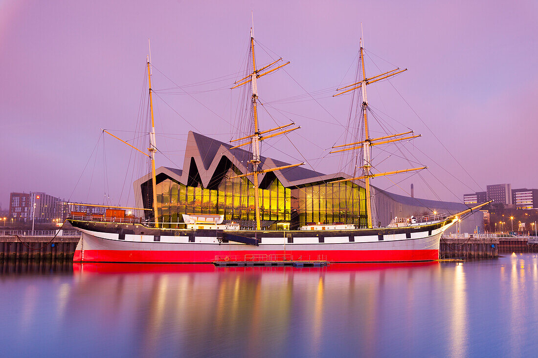 Das Glenlee Ship and Riverside Museum, Glasgow, Schottland, Großbritannien, Europa