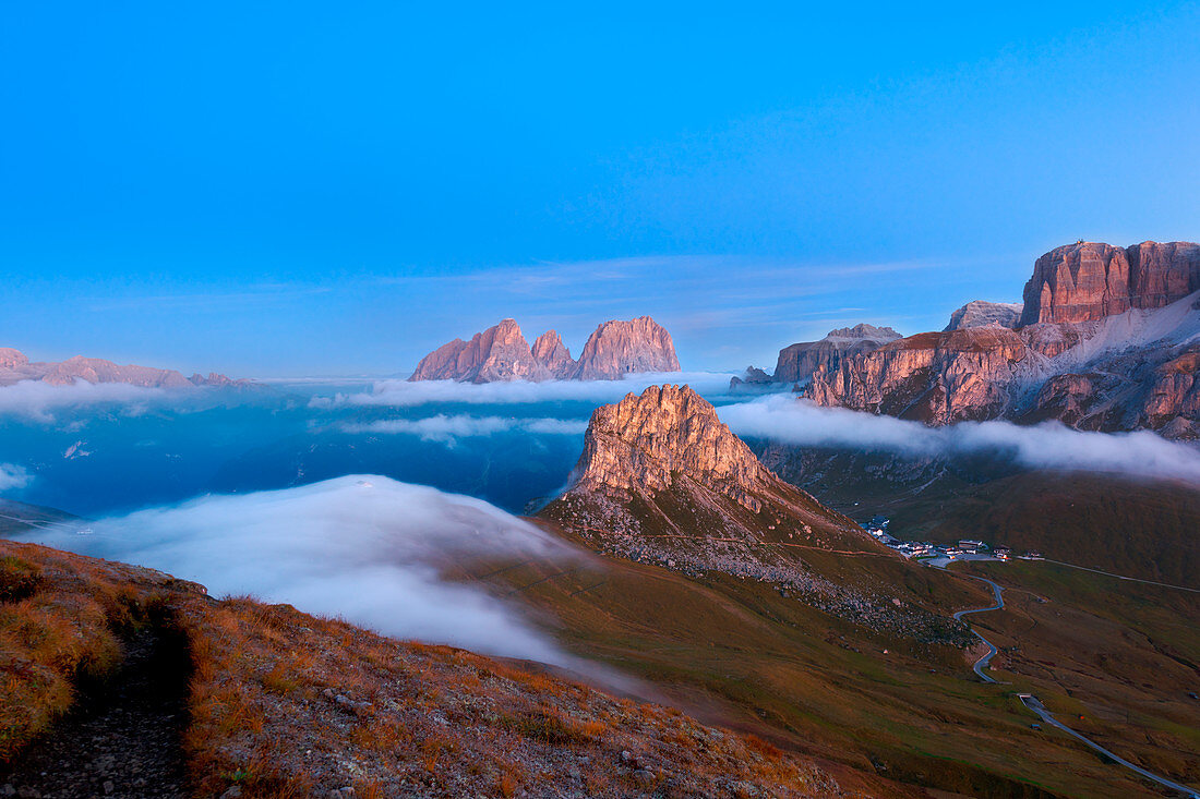 Trentino, Dolomiten, Fassatal, Europa, Italien, Pordoi Pass